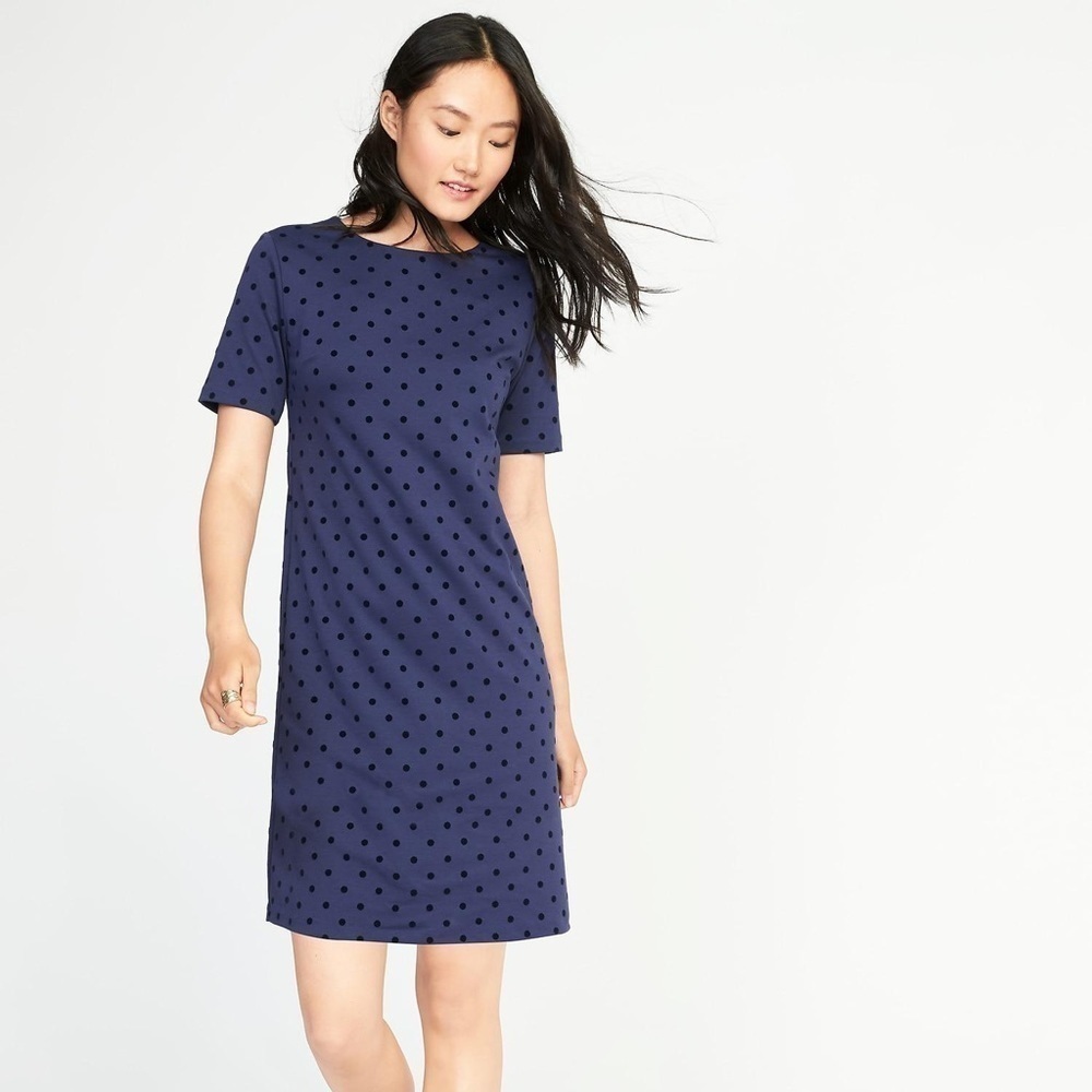 OLD NAVY NEW Shift Dress polka dots NWT career